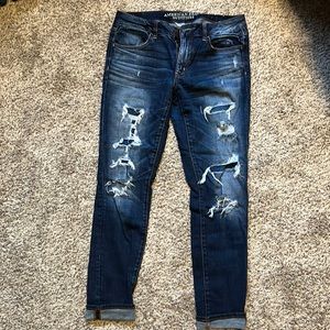American Eagle dark wash skinny jeans